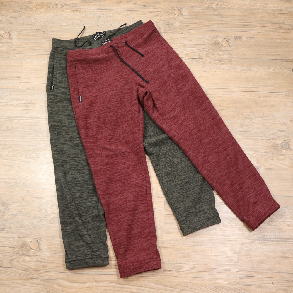 Lot of 2 Coalatree Evolution Joggers Size Large Charcoal & Burgundy Tech Pants